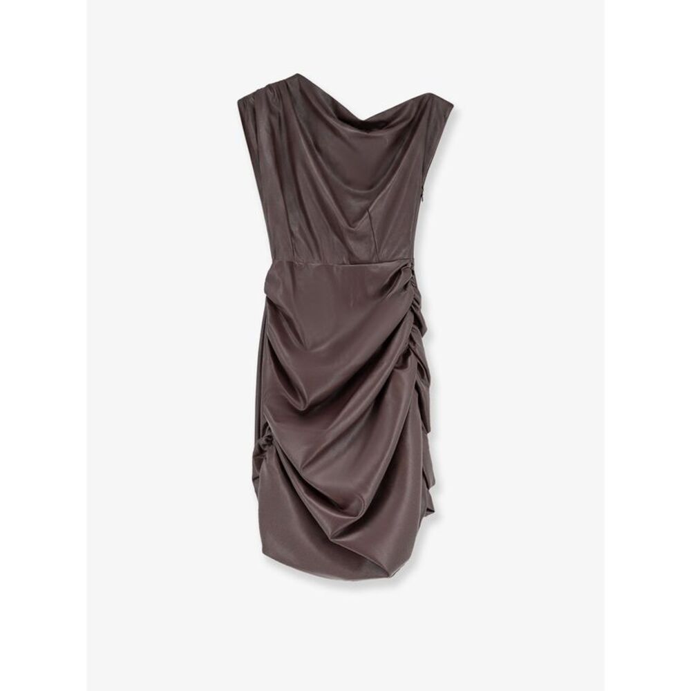 Actualee Women Short Faux Leather Dress